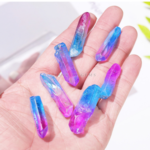 Quặng chữa bệnh tinh thể sửa chữa đá mẫu vật khoáng sản bể cá trang trí nhà mạ màu xanh tím pha lê cột - Product Image 5