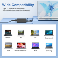 Chargeur pour ordinateur portable HP 65 W, adaptateur secteur USB-C, chargeur universel pour bureau, domicile et voyages