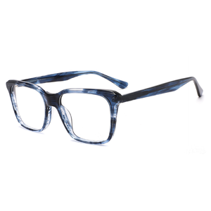 Lunettes de lecture optiques de haute qualité avec logo personnalisé, monture carrée vintage bleue, monture intégrale en TR90, lentilles de qualité supérieure, position optimale pour les hommes - Product Image 4