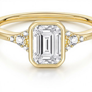 Nouveau Diamant de laboratoire transfrontalier très prisé, taille émeraude, pour homme, en or jaune 18 carats, certifié IGI, haute qualité, cadeau léger pour anniversaire - Product Image 1