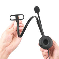 Casque téléphonique mono-auriculaire de bonne qualité avec microphone à suppression passive du bruit pour centre d'appels
