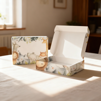 Boîte pliable en carton ondulé écologique personnalisée avec motif de marque pour l'emballage de vêtements, chaussures et accessoires, vente en gros de haute qualité