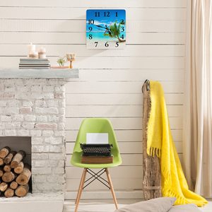 Kim loại hiện đại Hot người bán tường trang trí nội thất trang trí thăng hoa trống đồng hồ treo tường kính khung ảnh đồng hồ treo tường - Product Image 1