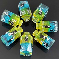 Nouveau produit de gros mdn mystère jaune paillettes potion de guérison bouteille dés ensemble avec les plus populaires