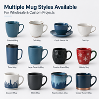 Vente en gros de tasses à café en céramique personnalisées avec logo par sublimation, blanches, 10 oz, cadeau promotionnel, intérieur coloré, tasse en céramique 11 oz avec poignée