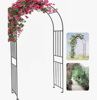 Pergola de jardin en fer de haute qualité, 86 pouces, résistante aux intempéries, pour roses, fleurs grimpantes, arche de jardin en métal pour mariage en extérieur