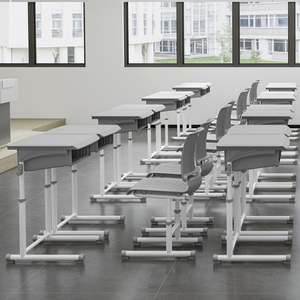 Conjunto de Mesa y Silla Escolar de Diseño Moderno, Ajustable, de Material PP, para Estudiantes Universitarios ST-E05, Silla Escolar, Mesa de Aula, Escritorios ST - Product Image 3
