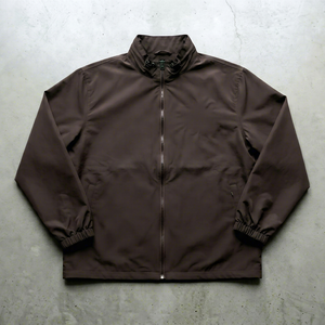 Chaqueta Cortavientos Marrón Sólida para Hombre, Ligera, Transpirable, de Poliéster, con Cierre, Bolsillos Laterales, Logotipo Frontal, Ropa Deportiva para Correr - Product Image 1