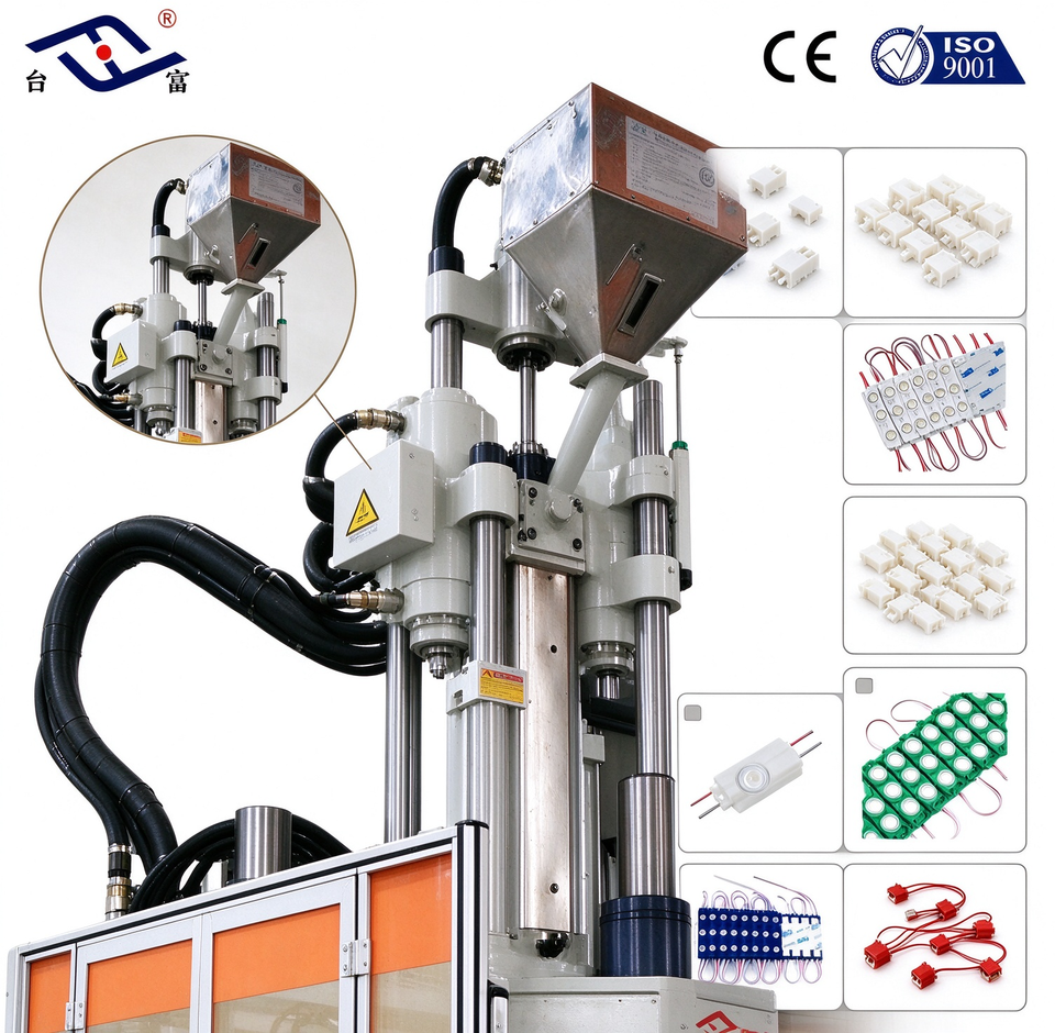 130 Ton Rotary Vertical Injection Molding Machine for Plug, Terminal ...
