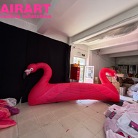 Décoration de scène, flamants roses gonflables, accessoires de décoration de bar