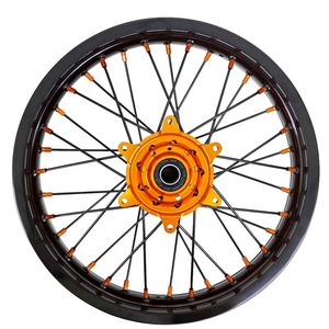 Roues <span class=keywords><strong>Supermotard</strong></span> KTM EXC SXF 250 450cc, jantes en aluminium noir de 17 pouces, moyeux CNC usinés, jeu de roues de course Motard, pièces haute durabilité - Product Image 5