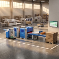 Machine de laminage à chaud automatique à colle PUR pour le laminage de panneaux MDF, de contreplaqué, de PVC et de bois