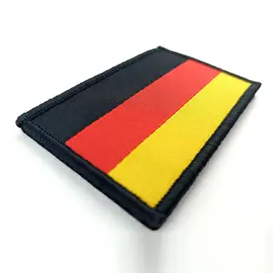 最新个性化定制标志不干胶德国国旗小绣铁贴片