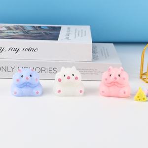 اسفنجي طري TPR مطاط ناعم سمين منتفخ موتشي مضاد للإجهاد تخفيف التوتر هامستر كاواي لطيف 7-8 لون عشوائي - Product Image 3