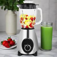 Blender portable pour smoothies, 600W, vitesse variable, pot en verre de 1,75L, lame à 4 ailettes, presse-agrumes, usage domestique