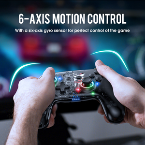 C6 Multi-piattaforma RGB LED Fingertip <span class=keywords><strong>Controller</strong></span> di gioco per <span class=keywords><strong>Switch</strong></span> PC PS BT Wireless Gamepad Joystick - Product Image 5