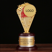 Personnalité métal trophée UV imprimé réalisation médaille bois verre cristal plastique pour prix salon cadeaux