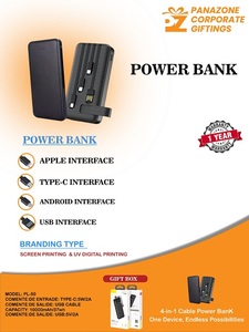 พาวเวอร์แบงค์ความจุสูงสำหรับชาร์จเร็วอุปกรณ์หลากหลายแบตเตอรี่สำรองแบบพกพาพร้อมเอาต์พุตคู่ดีไซน์กะทัดรัด - Product Image 6