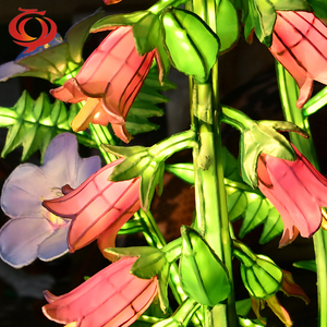 Nouvel an chinois soie fait à la main 2025 fleurs géantes Festival de lanternes en soie, lanternes décoratives en soie de papier pour Halloween - Product Image 1