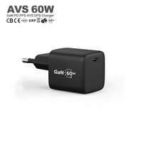 Chargeur rapide AVS d'origine 40W/60W pour 18 Pro Max et téléphones mobiles USB C PD PPS mural 65W 45W Gan Type C Chargeur rapide