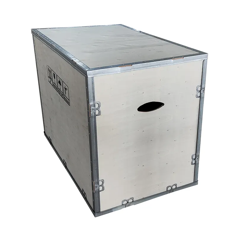 기계적 보호 및 운송을위한 나무 상자. 접이식 및 조립 및 사용이 간편한 나무 상자