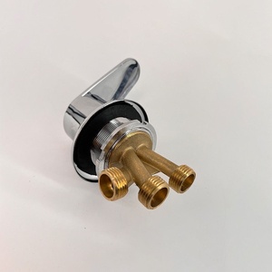 Moderne Fußwaschbecken-Armatur mit Heiß-/Kaltwasser-Schalter, Badewannen-Massagehahn, geteilter Typ, Messing/Kupfer, Einhandbedienung - Product Image 1