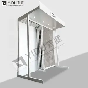 מתלה אריח פורצלן להתאמה אישית עם מדפים תצוגה יוקרתית ומברקים מודולריים - Product Image 2