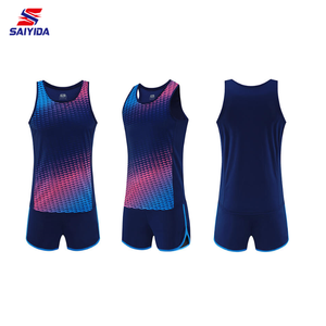 Uniforme da campo estiva personalizzata per donna e gioventù <span class=keywords><strong>felpa</strong></span> da atletica leggera <span class=keywords><strong>con</strong></span> emblema della squadra pantaloncini abbigliamento sportivo - Product Image 1