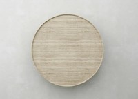 NANWEI Table basse en pierre de travertin naturel Table d'appoint ronde Table de canapé circulaire pour meubles de maison