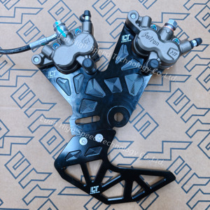 Kit <span class=keywords><strong>de</strong></span> freno <span class=keywords><strong>de</strong></span> <span class=keywords><strong>pie</strong></span> para Light Bee X LBX, soporte <span class=keywords><strong>de</strong></span> doble caliper, modificación del sistema <span class=keywords><strong>de</strong></span> frenos traseros Ultra Bee para motocicleta eléctrica <span class=keywords><strong>de</strong></span> cross. - Product Image 2