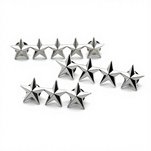 High Quality Wholesale 1Star 2Star 3Star 4Star Gold Silver <strong>Star</strong> Shaped Lapel Pin <strong>Badges</strong> - Product Image 4