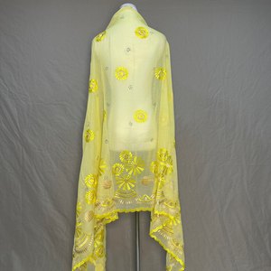 Vente en gros 12pcs coton doux broderie florale <span class=keywords><strong>Hijab</strong></span> Pashmina Écharpe Modal Voile Cap pour les musulmans africains mariage traditionnel - Product Image 3