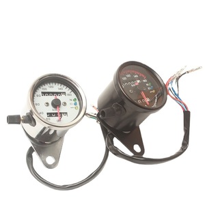 Panel de Instrumentos para Motocicleta CG125, Velocímetro Mecánico de 0-140 km/h, Odómetro Doble, Estilo Retro Negro, Universal - Product Image 1