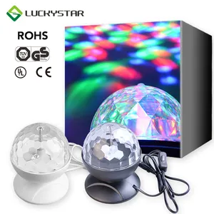 Lâmpada de discoteca, e27 3w rgb luz giratória de cor led, lâmpada de bola de discoteca