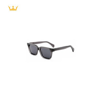 Lunettes de soleil populaires de haute qualité avec protection UV, monture carrée classique en acétate, verres personnalisés, pour homme et femme