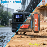 Niveau laser vert Biyoti BYT-4E 16 lignes, auto-nivelant 4D, professionnel, télécommande, écran LCD numérique, kit sensible à 3 degrés