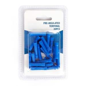 Terminale preisolato BV5.5 blu, 15 unità per blister, ideale per connessioni elettriche sicure e durature. - Product Image 1