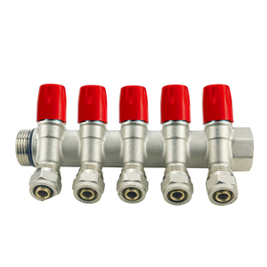 <span class=keywords><strong>Colector</strong></span> de distribución modular de latón con válvulas de cierre para sistemas de agua domésticos adecuados para tuberías PEX y <span class=keywords><strong>Multicapa</strong></span>. - Product Image 5