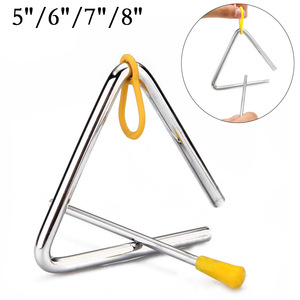 Joli son percutant enfants 5/6/7/8 pouces <span class=keywords><strong>triangle</strong></span> musical jouet unique <span class=keywords><strong>Instrument</strong></span> de musique - Product Image 6