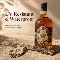 Etiquetas de Vino Personalizadas, Etiquetas de Vinilo Impermeables para Botellas, Logotipo Personalizado para Ron, Whisky, Licores, Resistentes a los Rayos UV, Troqueladas, Cualquier Tamaño