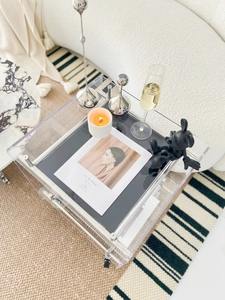 Table Basse Mobile Nordique en Acrylique et Acier Inoxydable – Chariot de Service Durable Haut de Gamme pour Canapé, Salon, Maison et Hôpital - Product Image 4