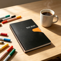 Carnet de notes promotionnel personnalisé avec logo, spirale, couverture en PP, 45 feuilles, promotion à prix réduit, fournitures de bureau