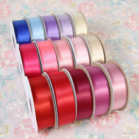 Grosir ramah lingkungan 100% poliester satu sisi pita Satin 4cm untuk dekorasi pernikahan & Liburan awet mawar