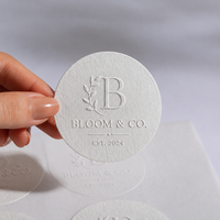 Impression d'étiquettes personnalisées avec logo en relief, autocollant en feuille d'or, papier texturé, autocollant adhésif avec logo de marque