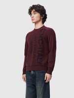 Pull col rond vert olive foncé pour homme, tricot uni, mélange de laine, pull basique