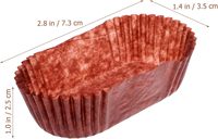 7.3cm x 3.5cm x 2.5cm Tasses de cuisson en papier Mini moules à pain Moules à bateau Bols Aucune odeur Tasses de cuisson de qualité alimentaire Taille standard