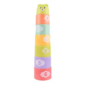 Bambini bagno giochi d'acqua per bambini Stacking tazze secchi bambino gioco bagno acqua tazze giocattoli per il bagno