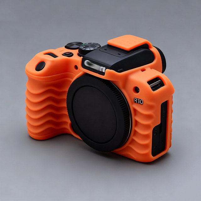 Silicone Camera Case for EOS R10 Shockproof Protective Cover with Textured Grip Customized Color & Logo