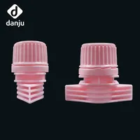 Meilleure Vente Bouchons à Vis en Plastique Rose de 16 mm avec Bec Verseur pour Sachets de Thé au Lait