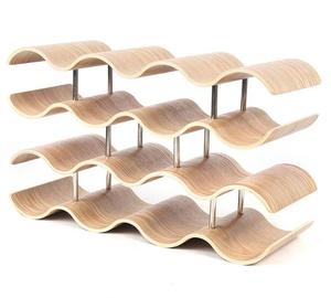 Tùy Chỉnh Rắn Gỗ 4 Lớp Kệ Dễ Dàng Để Cài Đặt Bằng Gỗ Sóng Chai Rượu Vang Lưu Trữ Giá - Product Image 1